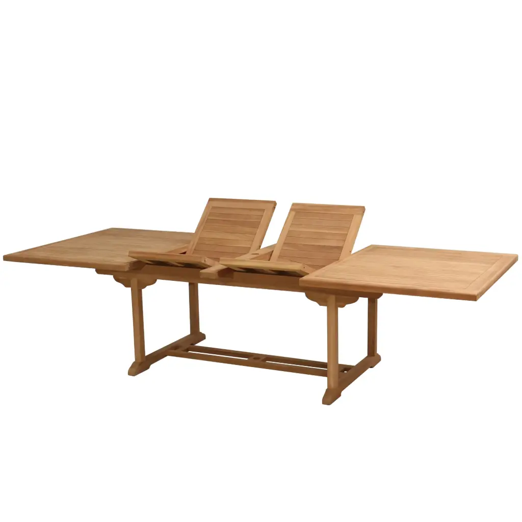 [NGETR200] DOUBLE RECTANGULAR EXTENSION TABLE  - TOP 4CM 120x200/250/300 cm