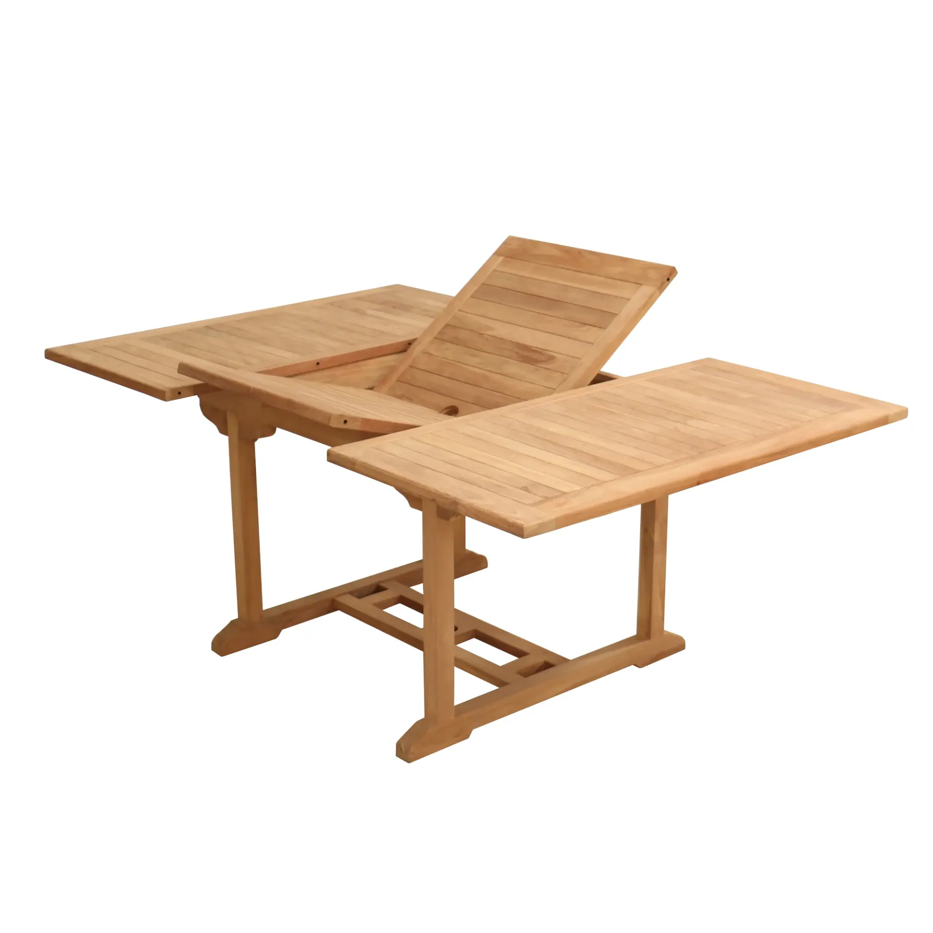 SQUARE EXTENSION TABLE -  TOP 4CM 120X120/180 CM